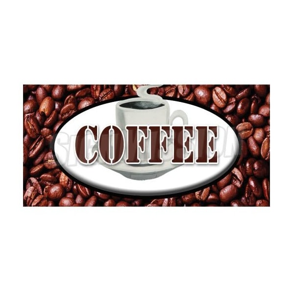 COFFEE Decal shop house sign cafe beans hot machine new cart trailer stand, D-DC-24-Coffee